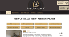 Desktop Screenshot of lbcreality.cz